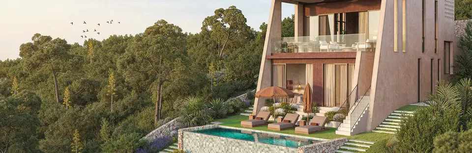 Villa mit Infinity-Pool zwischen Pinien